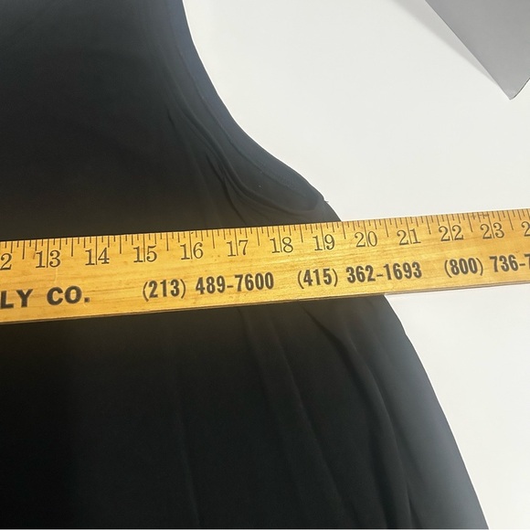 Eileen Fisher Black Sleeveless Tunic Dress – Size Large – Asymmetrical Hemline - Picture 6 of 6